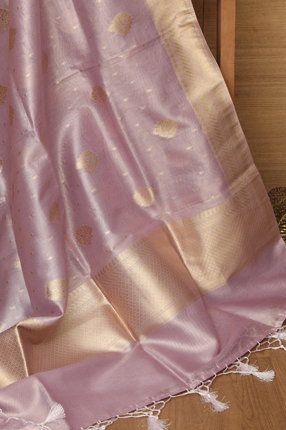Elegant Purple Banarasi Tissue Dupatta - Luxurion World