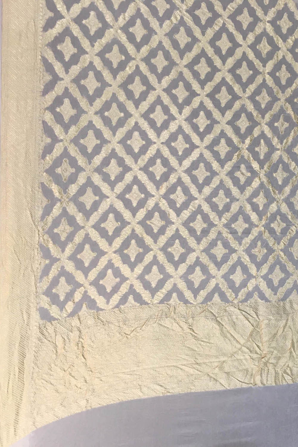 Dyeable Banarasi Handloom Pure Georgette Dupatta - Luxurion World- Crafted Heirlooms
