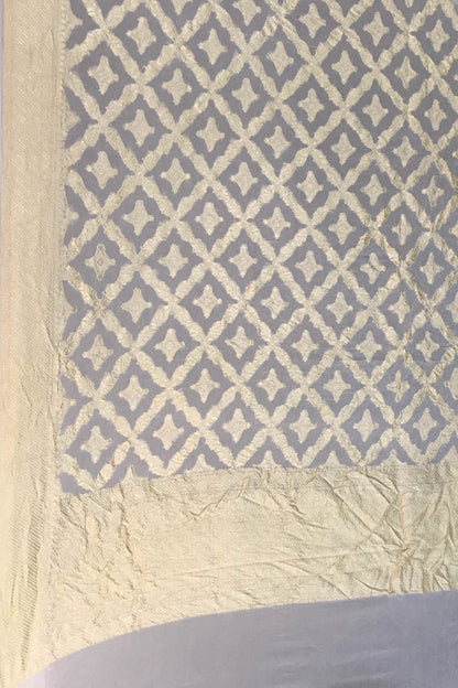 Dyeable Banarasi Handloom Pure Georgette Dupatta - Luxurion World