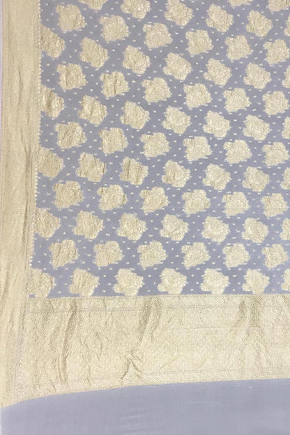 Dyeable Banarasi Handloom Pure Georgette Dupatta - Luxurion World