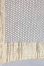 Dyeable Banarasi Handloom Pure Georgette Dupatta - Luxurion World- Crafted Heirlooms