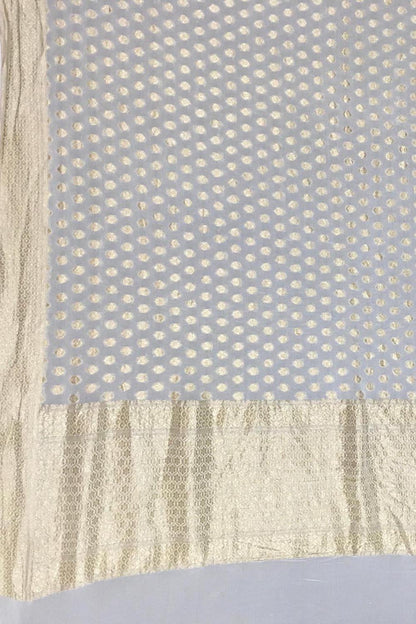 Dyeable Banarasi Handloom Pure Georgette Dupatta - Luxurion World