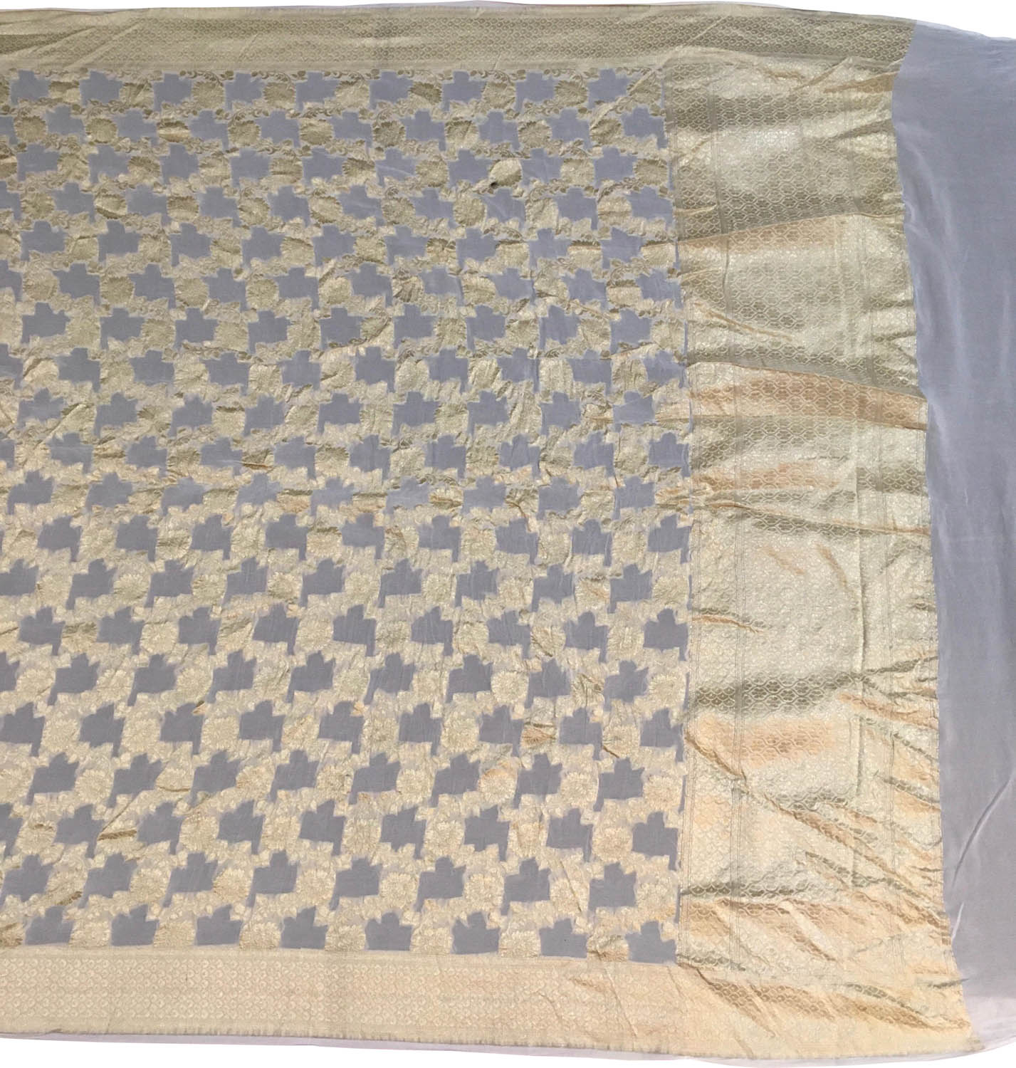 Dyeable Banarasi Handloom Pure Georgette Dupatta - Luxurion World- Crafted Heirlooms