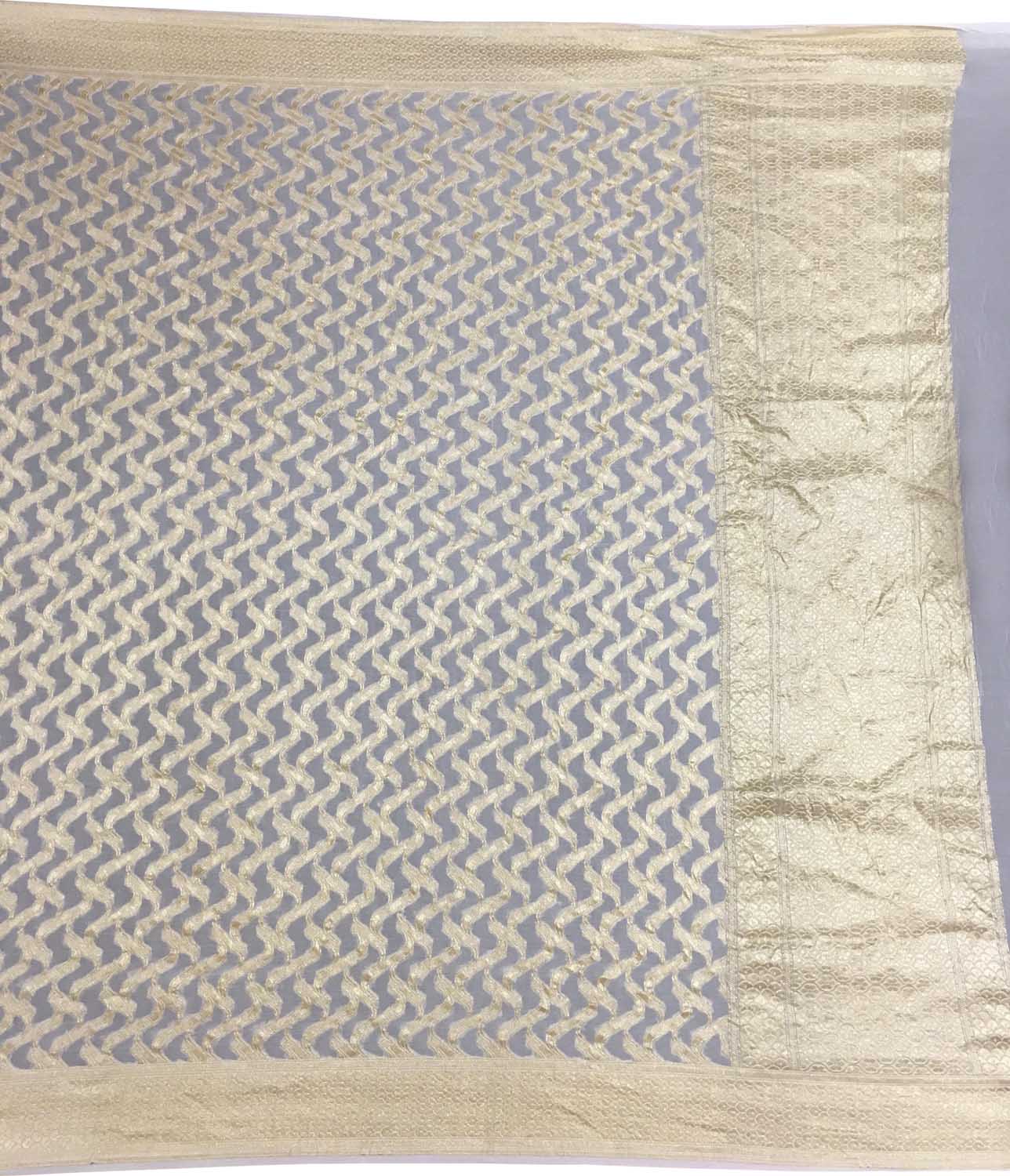 Dyeable Banarasi Handloom Pure Georgette Dupatta - Luxurion World