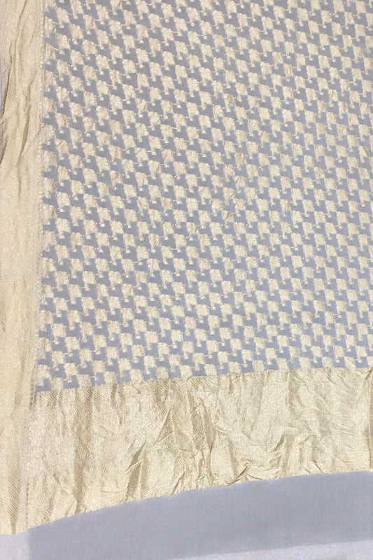 Dyeable Banarasi Handloom Pure Georgette Dupatta - Luxurion World