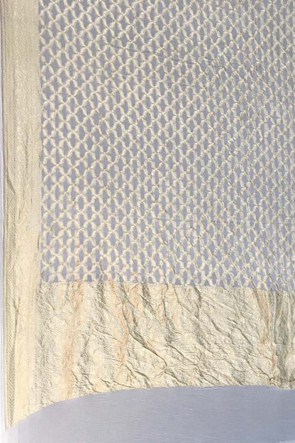 Dyeable Banarasi Handloom Pure Georgette Dupatta - Luxurion World