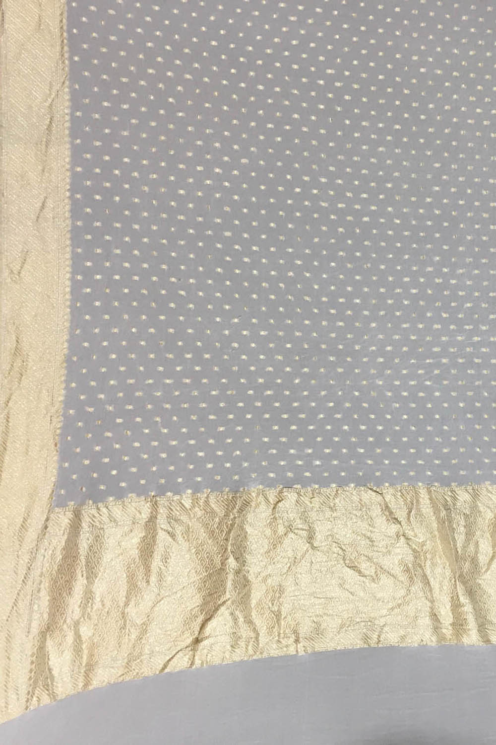 Dyeable Banarasi Handloom Pure Georgette Dupatta - Luxurion World- Crafted Heirlooms