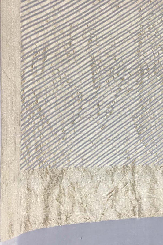 Dyeable Banarasi Handloom Pure Georgette Dupatta - Luxurion World