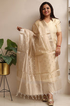 Dyeable Banarasi Tissue Silk Dupatta - Luxurion World