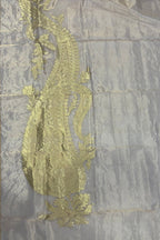 Dyeable Handloom Banarasi Pure Tissue Dupatta - Luxurion World- Crafted Heirlooms