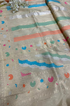 PD1B1ZA526090801 Multicolor Banarasi Pure Katan Silk Kadwa Rangkat Dupatta