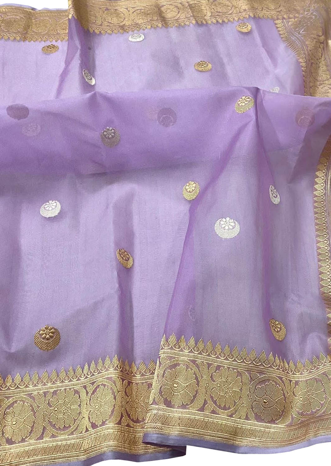 Elegant Purple Banarasi Organza Dupatta - Luxurion World