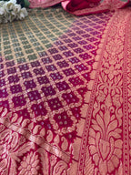 Multicolor Banarasi Bandhani Pure Georgette Paisley Design Dupatta - Luxurion World