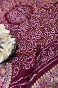 Elegant Purple Banarasi Bandhani Georgette Dupatta: A Timeless Accessory - Luxurion World