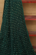 Green Bandhani Modal Gajji Silk Dupatta - Elegant Ethnic Wear - Luxurion World
