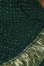 Green Bandhani Modal Gajji Silk Dupatta - Elegant Ethnic Wear - Luxurion World