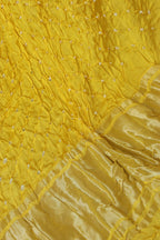 Sunshine Yellow Bandhani Modal Gajji Silk Dupatta - Luxurion World