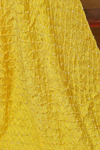 Sunshine Yellow Bandhani Modal Gajji Silk Dupatta - Luxurion World