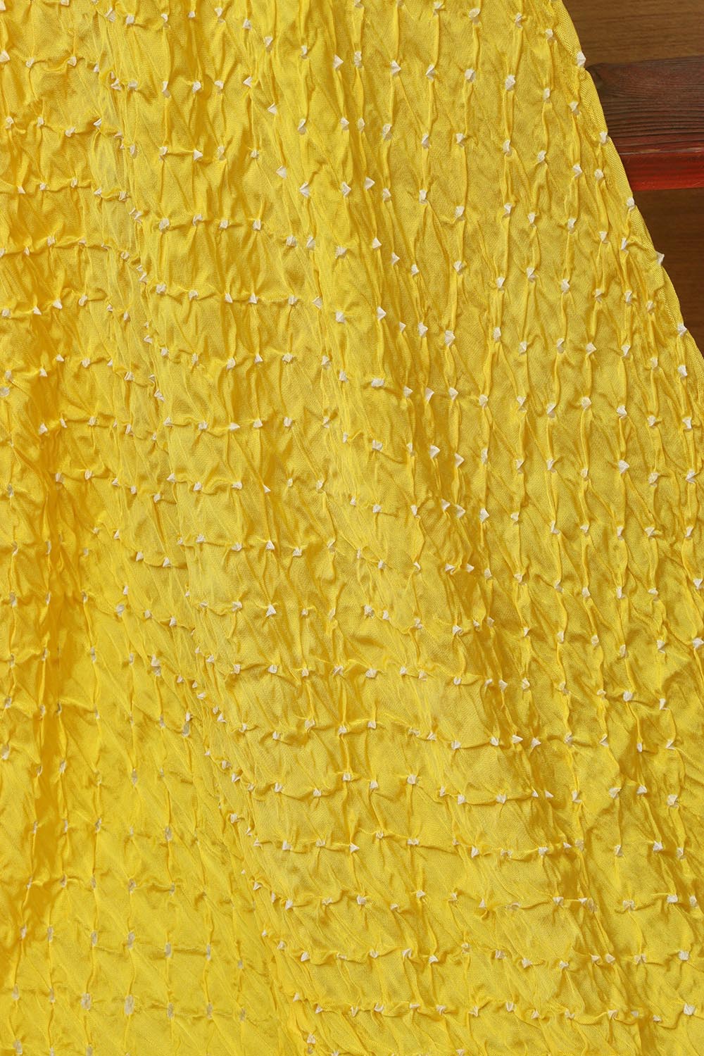 Sunshine Yellow Bandhani Modal Gajji Silk Dupatta - Luxurion World