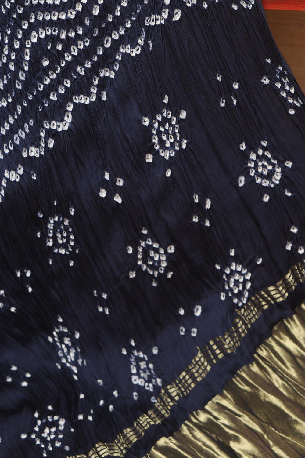 Blue Bandhani Modal Gajji Silk Dupatta - Elegant and Stylish - Luxurion World