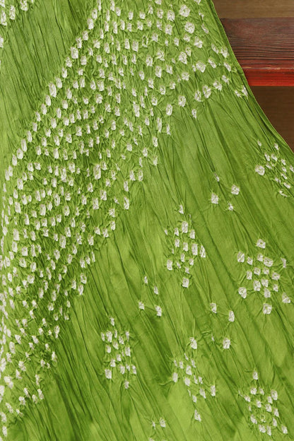 Green Bandhani Modal Gajji Silk Dupatta - Elegant and Stylish - Luxurion World