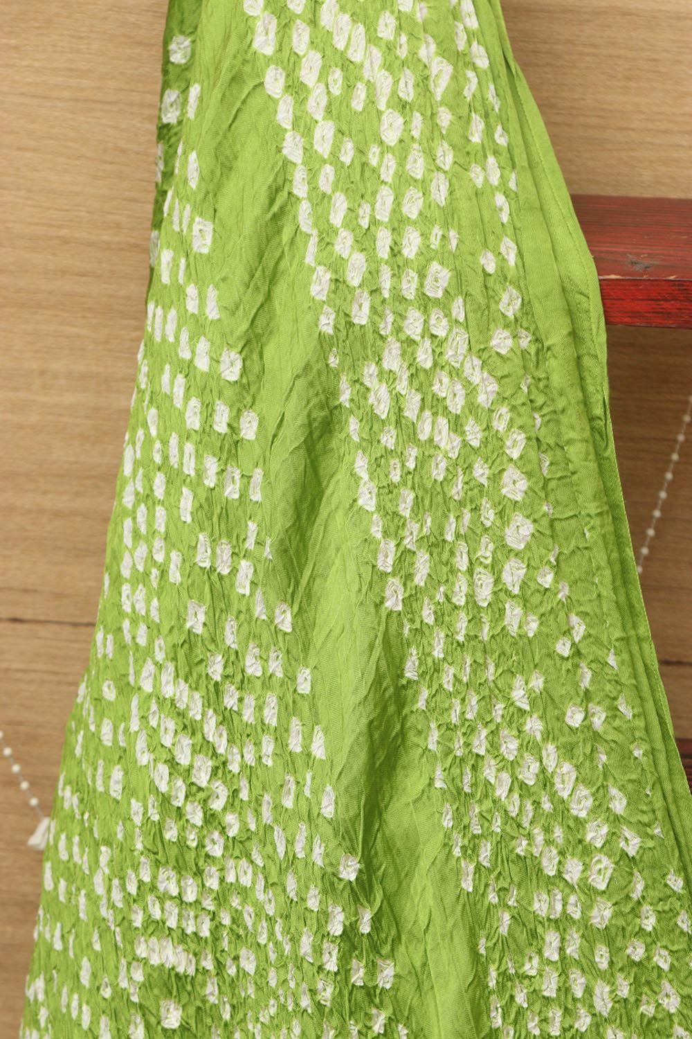 Green Bandhani Modal Gajji Silk Dupatta - Elegant and Stylish - Luxurion World