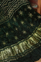 Vibrant Bandhani Modal Gajji Silk Dupatta in Red and Green - Luxurion World