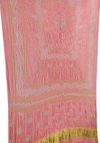Stunning Pink Bandhani Gajji Silk Dupatta - Luxurion World