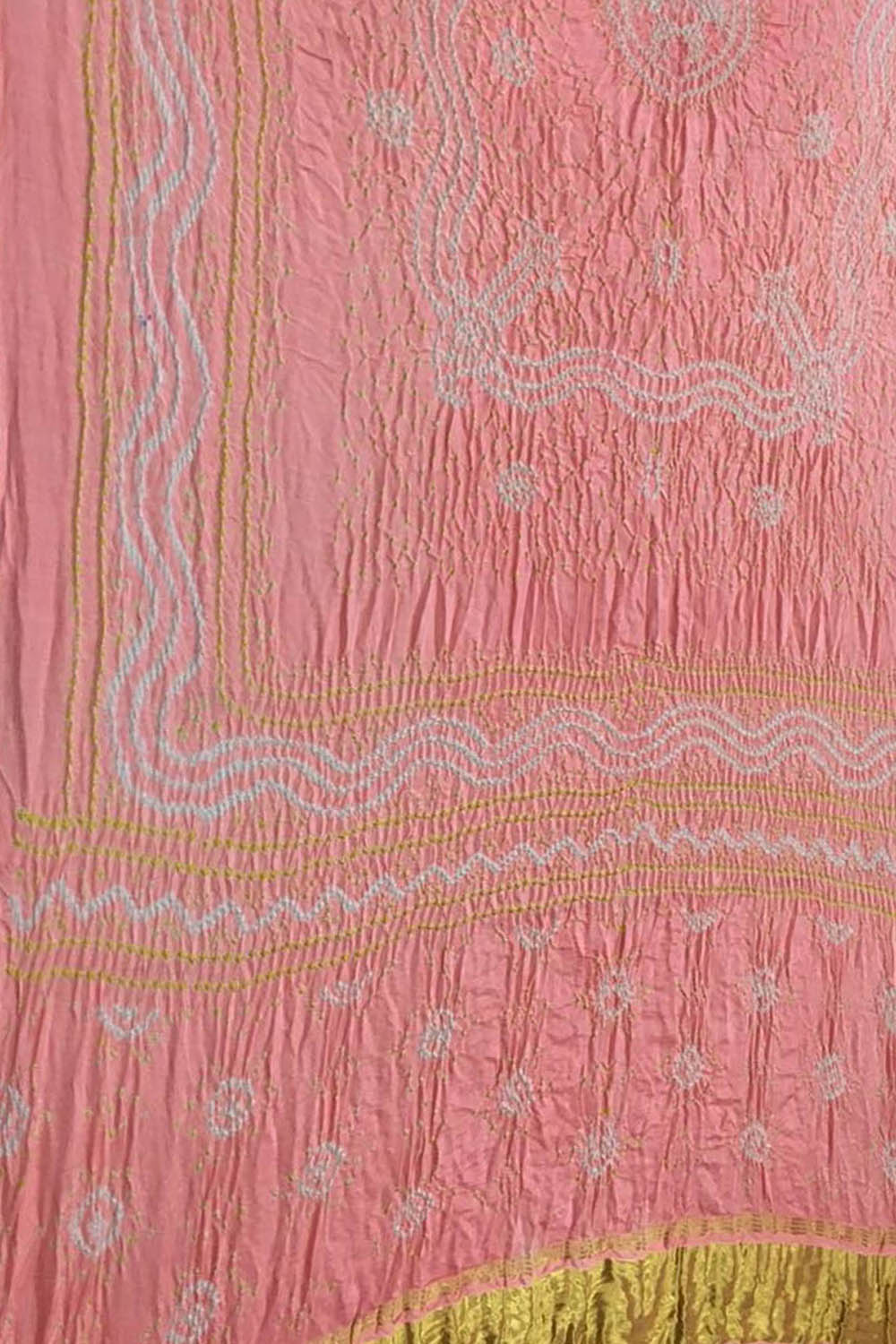 Stunning Pink Bandhani Gajji Silk Dupatta - Luxurion World