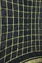 Black Bandhani Pure Gajji Silk Checks Dupatta - Luxurion World- Crafted Heirlooms