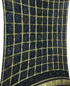 Black Bandhani Pure Gajji Silk Checks Dupatta - Luxurion World- Crafted Heirlooms