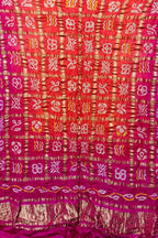 Multicolor Bandhani Pure Gajji Silk Gharchola Design Dupatta - Luxurion World- Crafted Heirlooms