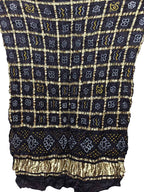 Exquisite Black Bandhani Pure Gajji Silk Gharchola Design Dupatta - Luxurion World