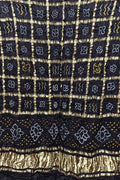 Exquisite Black Bandhani Pure Gajji Silk Gharchola Design Dupatta - Luxurion World