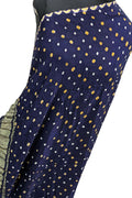 Blue Bandhani Modal Silk Dupatta with Tissue Border - Luxurion World
