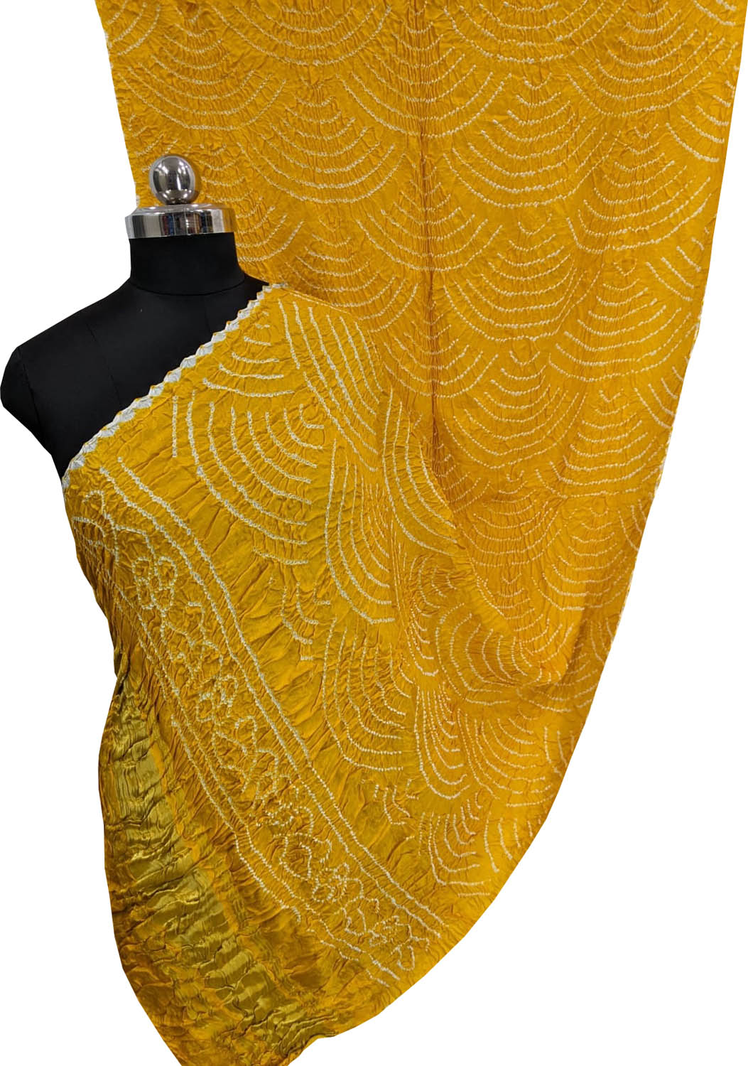 Yellow Bandhani Gajji Silk Dupatta - Vibrant and Elegant - Luxurion World
