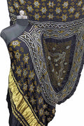 Elegant Black Bandhani Silk Dupatta - Luxurion World- Crafted Heirlooms