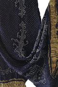 Blue Bandhani Gajji Silk Peacock Dupatta - Luxurion World