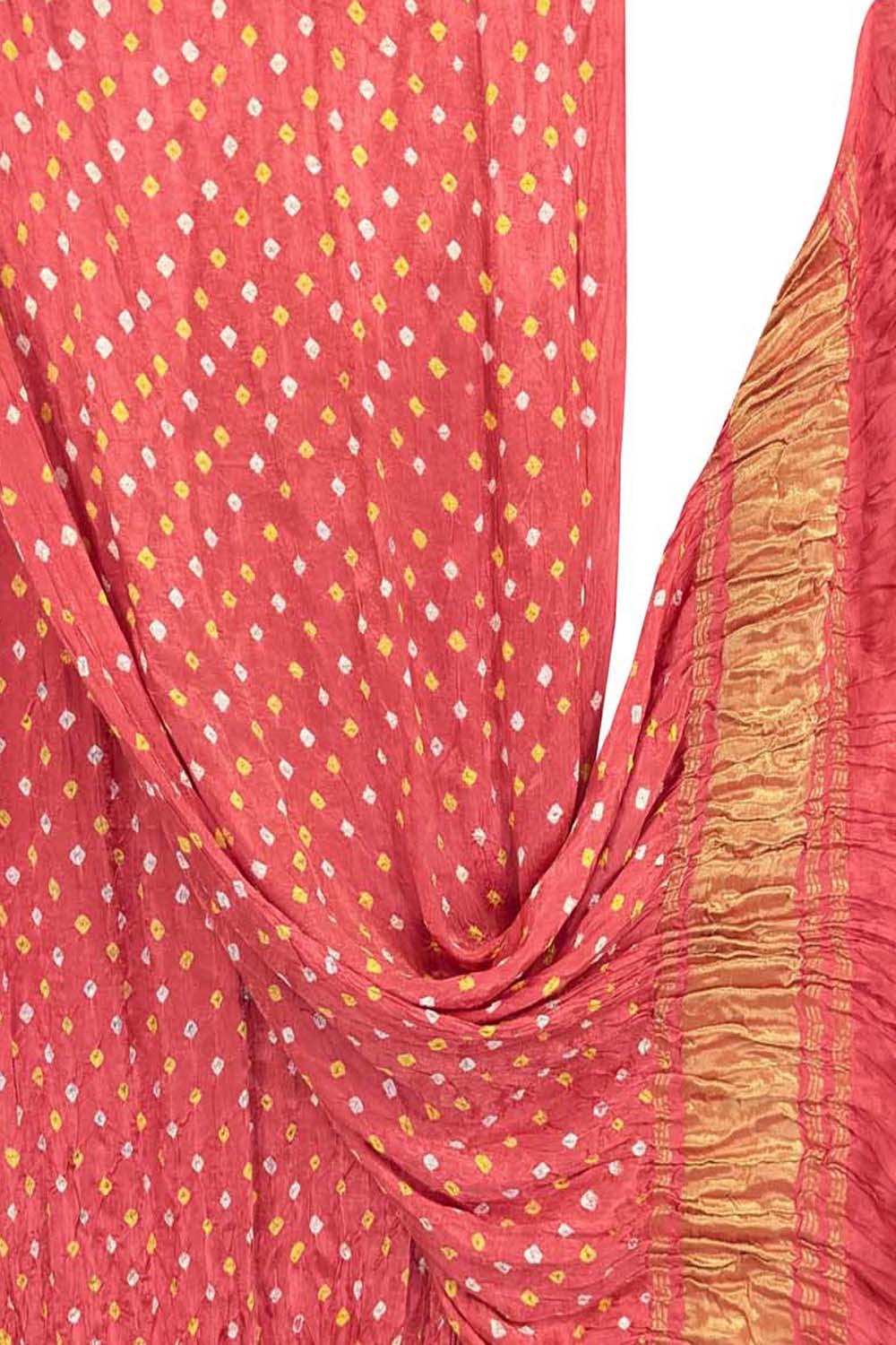 Peach Bandhani Modal Silk Dupatta - Elegant and Stylish - Luxurion World
