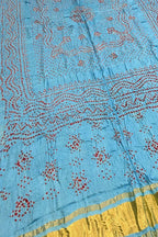 Blue Bandhani Gajji Silk Dupatta - Elegant and Luxurious - Luxurion World