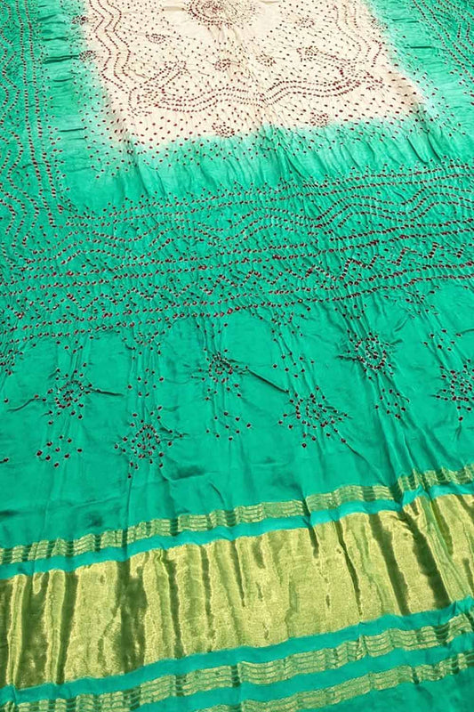 Blue Bandhani Gajji Silk Dupatta - Pure Elegance - Luxurion World