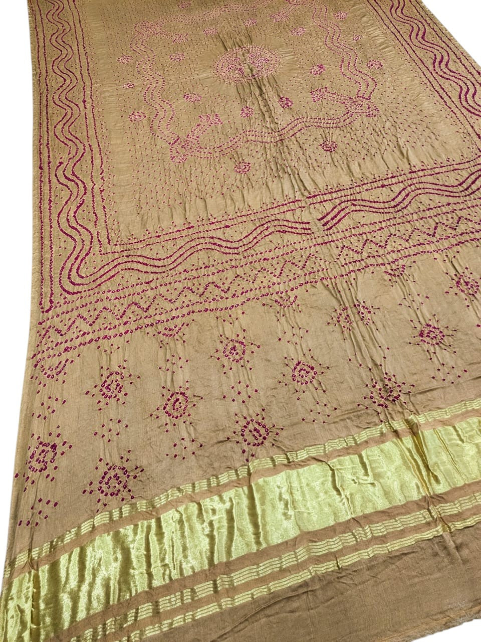 Pastel Bandhani Gajji Silk Dupatta - Elegant and Luxurious - Luxurion World