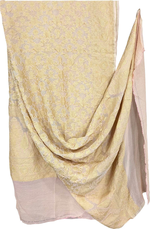 Pastel Banarasi Bandhani Georgette Dupatta — Neemzari Weave, Festive