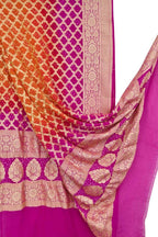 Multicolor Banarasi Bandhani Georgette Dupatta — Neemzari Zari, Festive