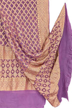 Purple Banarasi Bandhani Georgette Dupatta — Neemzari Zari, Festive