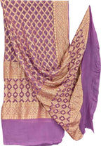 Purple Banarasi Bandhani Georgette Dupatta — Neemzari Zari, Festive