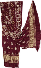 Maroon Bandhani Modal Silk Dupatta