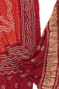 Maroon Bandhani Modal Silk Dupatta