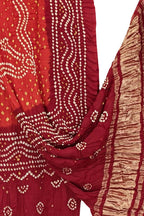 Maroon Bandhani Modal Silk Dupatta