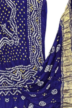 Blue Bandhani Modal Silk Dupatta
